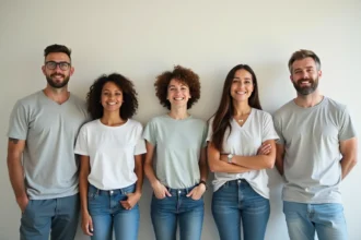 Groupe d'adultes de tailles différentes représentant la diversité morphologique entre pays et populations
