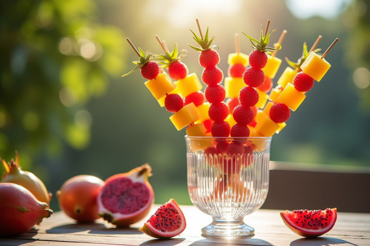 brochettes fruits